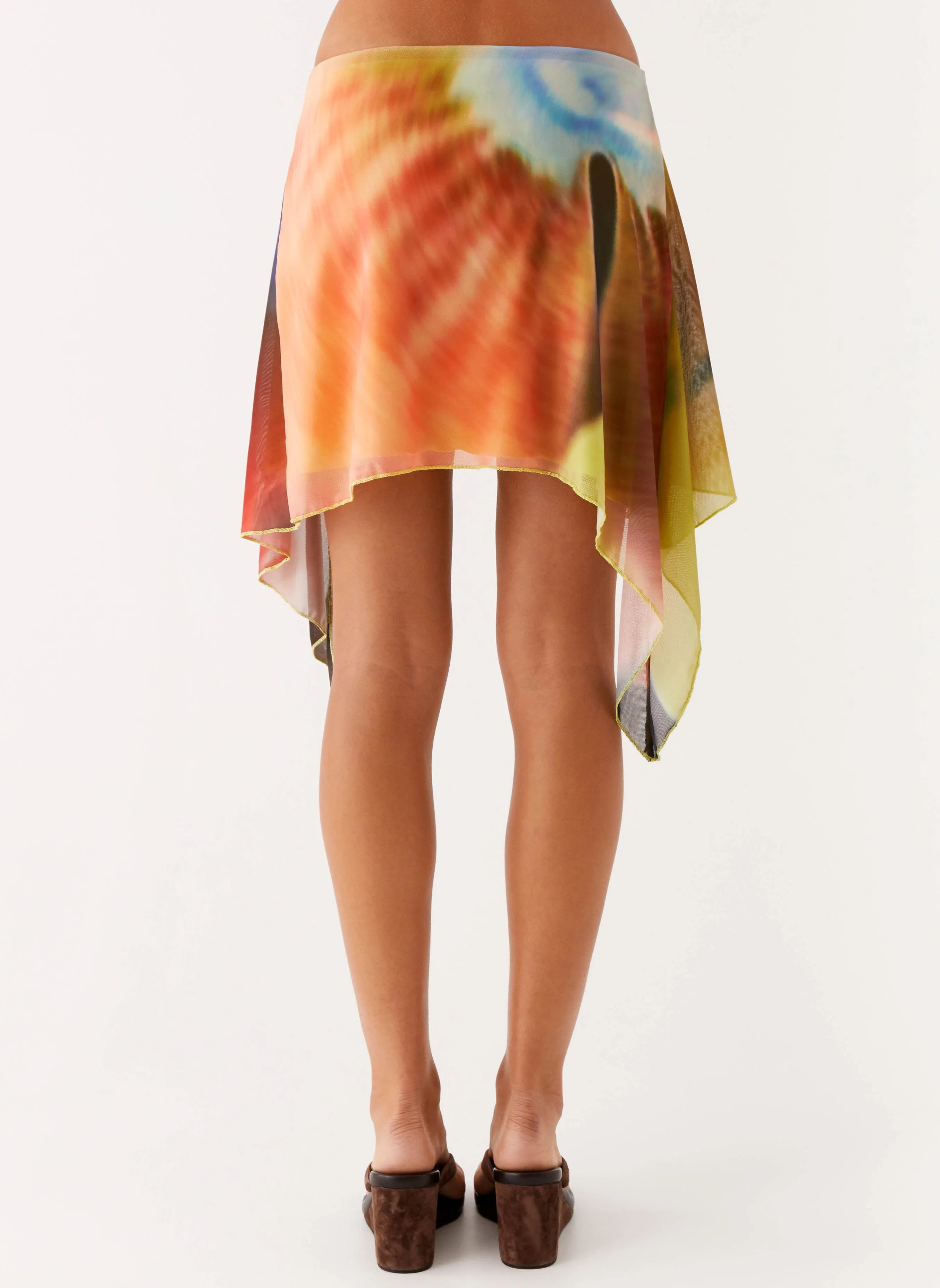 Lustra Mini Skirt - Moody Floral Weekend Adventure Quick Layering