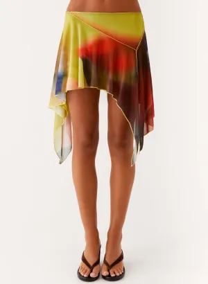 Adjustable Cuff Toggle Lustra Mini Skirt - Moody Floral Tall Length Tagless Labeling Lustra Mini Skirt - Moody Floral