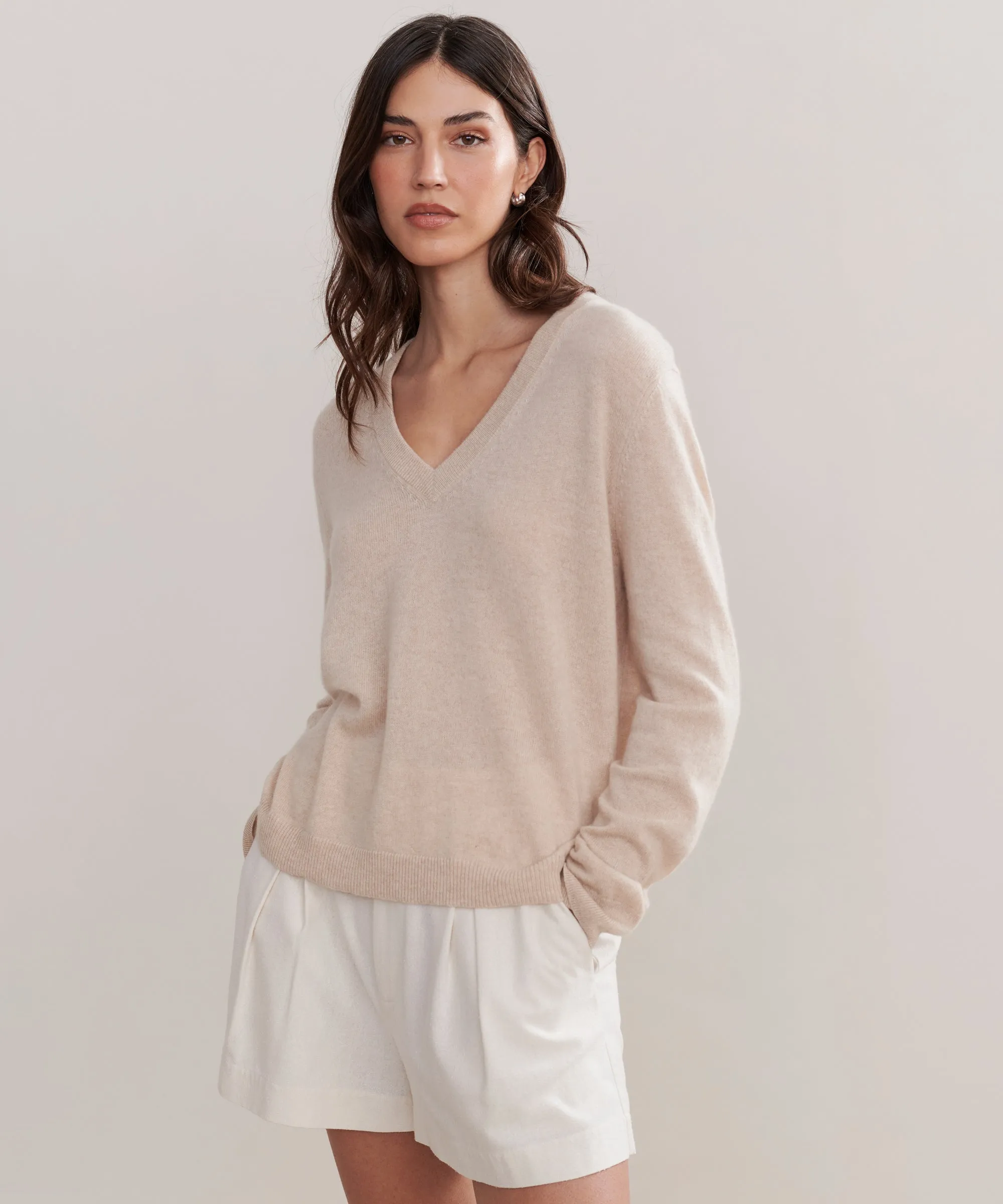 Breathable Linen Blend Flynn Cashmere Sweater