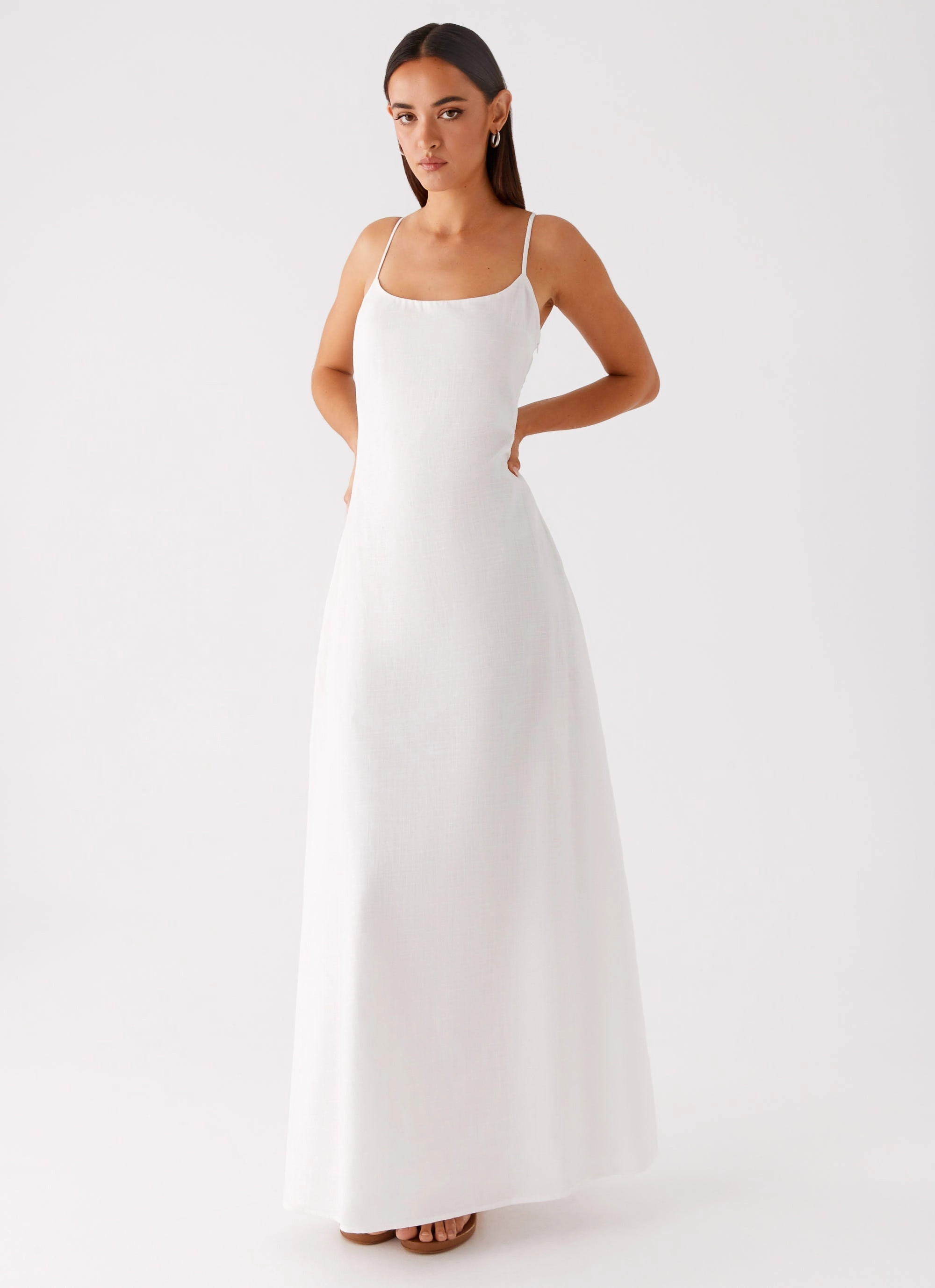 Madeleine Scoop Neck Maxi Dress - Off White Style Ease Soft Outfit