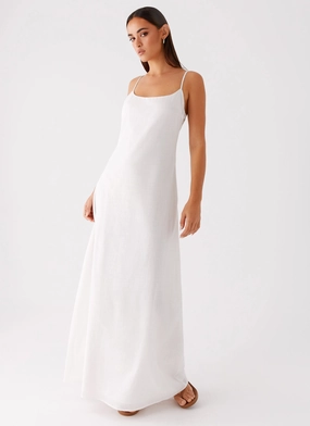 Madeleine Scoop Neck Maxi Dress - Off White Must Have
