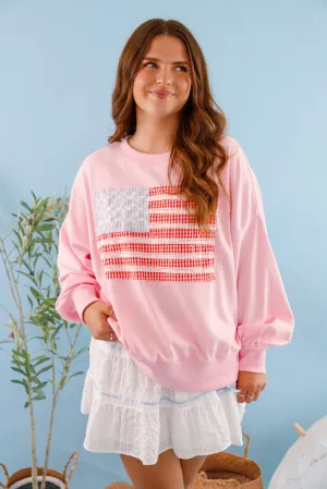 AdjustableCuff America's Sweetheart Pullover-Pink America's Sweetheart Pullover-Pink Earthy Tone Colorways