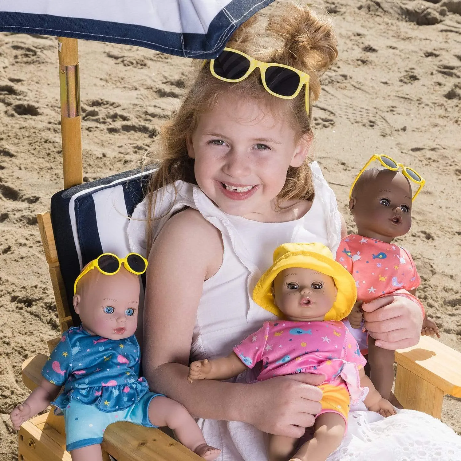 Adora Beach Baby Doll with Sun-Activated Freckles, Clothes & Accessories Set - Baby Sunny