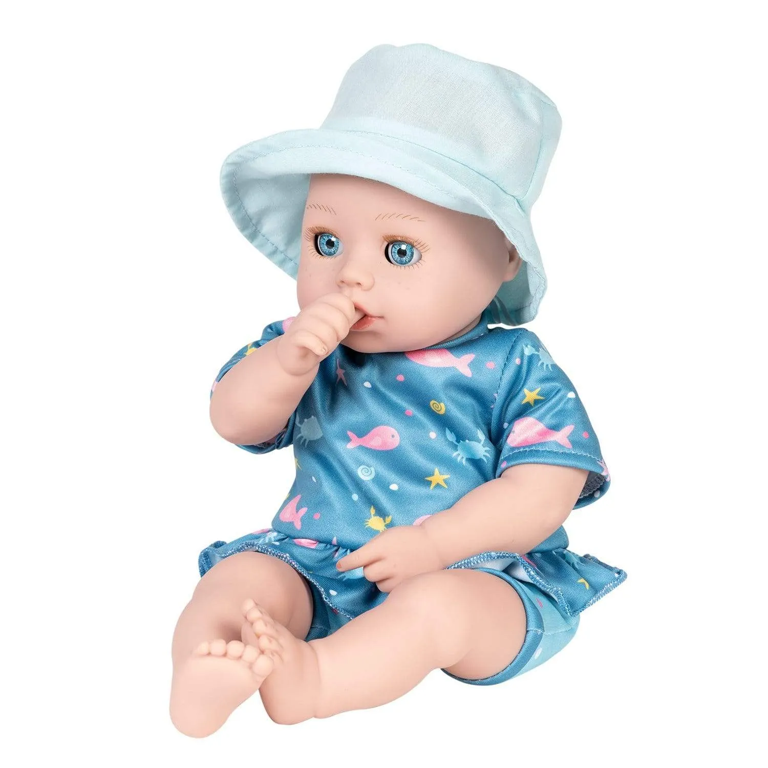 Adora Beach Baby Doll with Sun-Activated Freckles, Clothes & Accessories Set - Baby Sunny