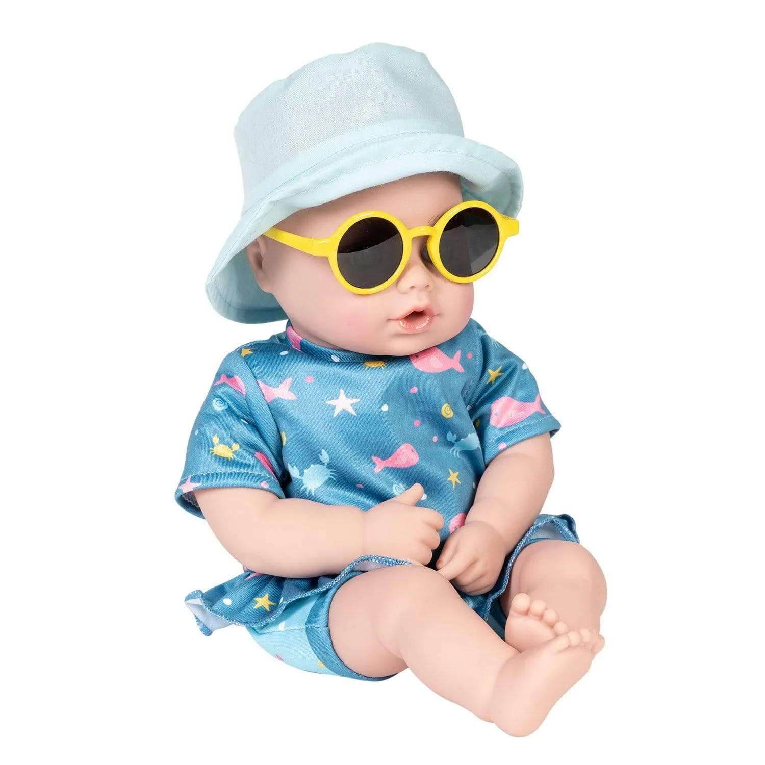 Adora Beach Baby Doll with Sun-Activated Freckles, Clothes & Accessories Set - Baby Sunny