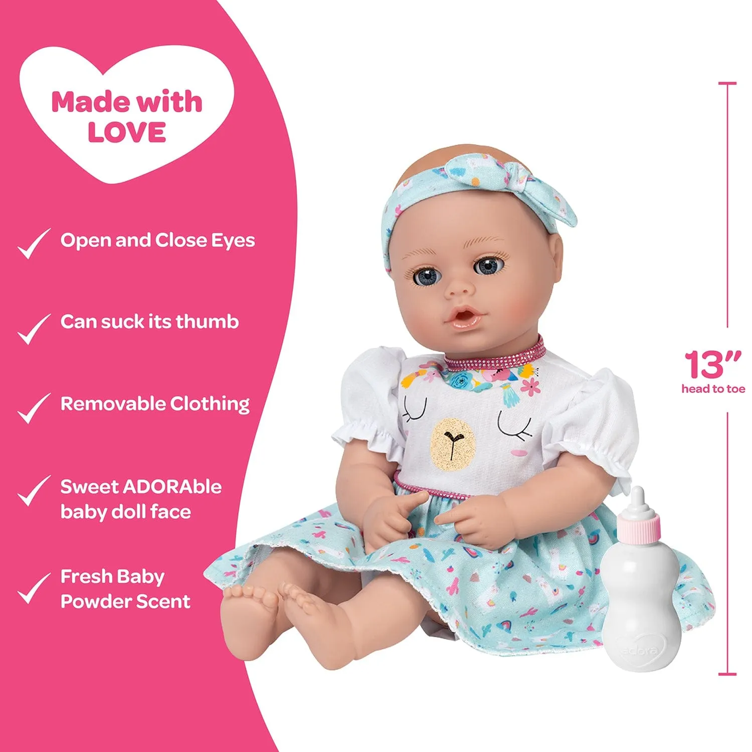 Adora PlayTime Llama Magic Baby Doll, Doll Clothes & Accessories Set