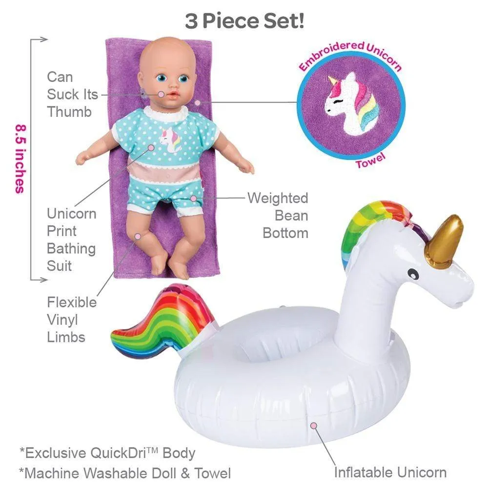 Adora SplashTime Baby Doll, Doll Clothes & Accessories Set - Magical Unicorn