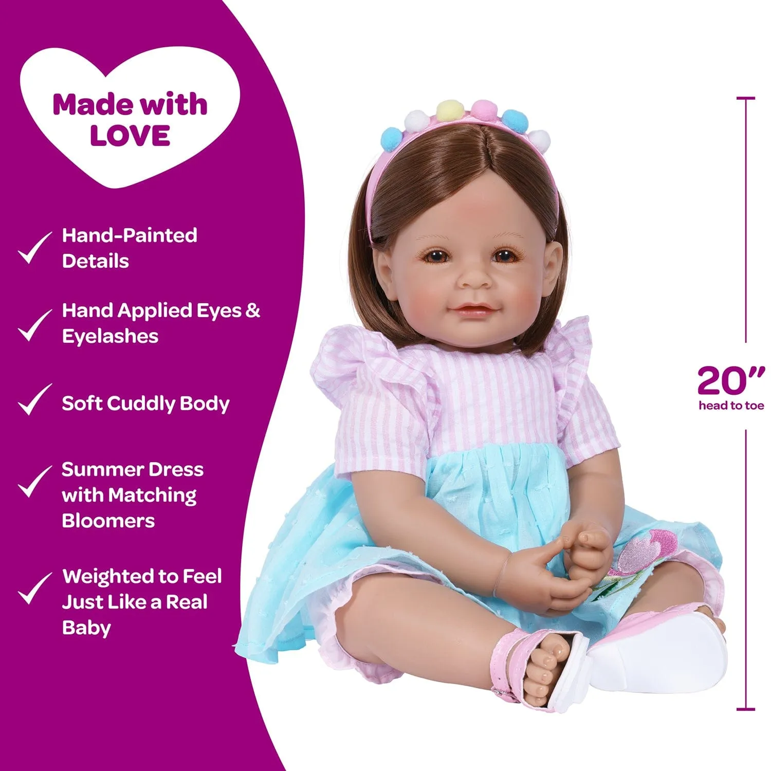Adora ToddlerTime Baby Doll - Summer Flamingo Doll, Clothes & Accessories Set