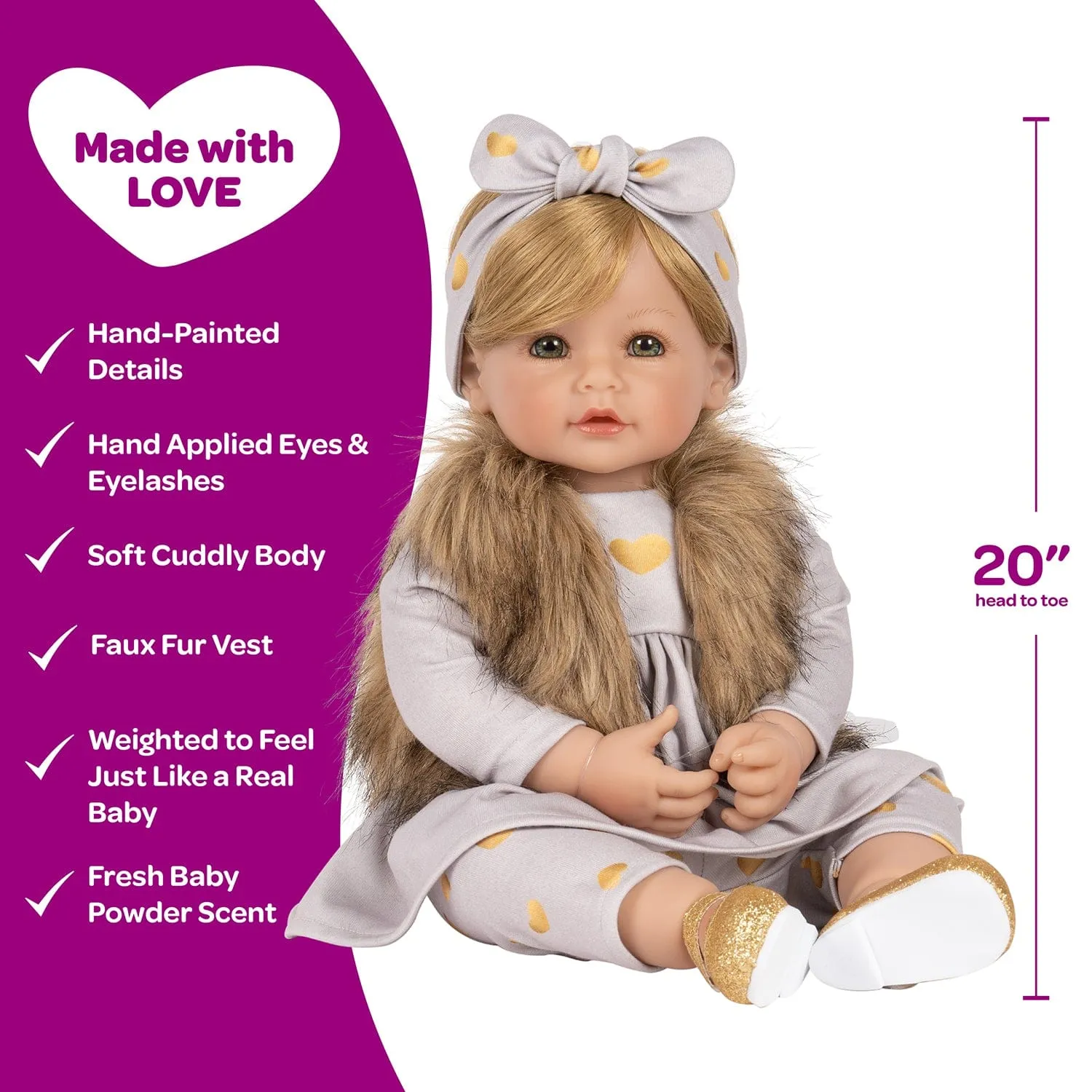 Adora Toddlertime Baby Glam Baby Doll, Doll Clothes & Accessories Set