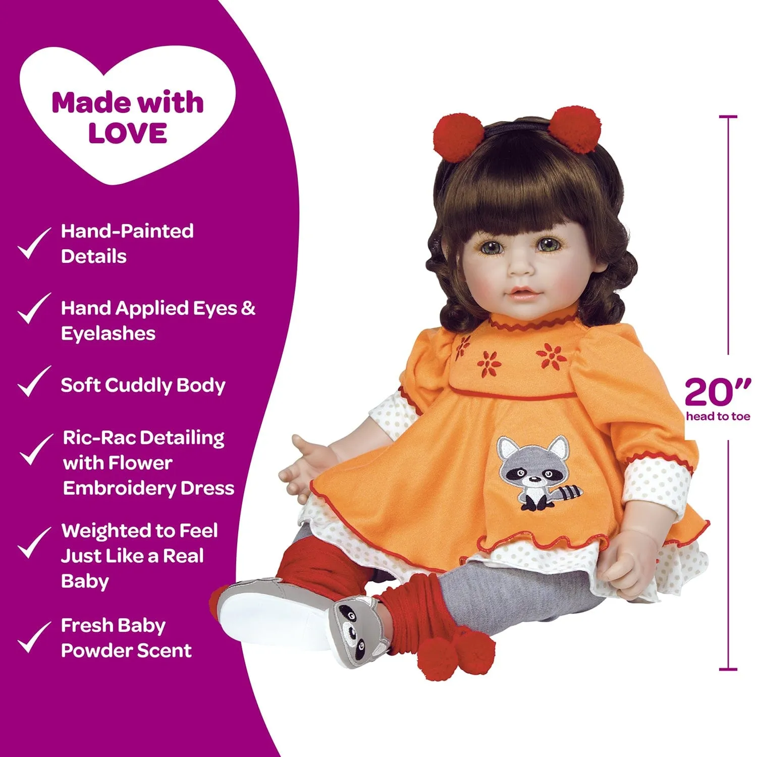 Adora ToddlerTime Doll Macaraccoon