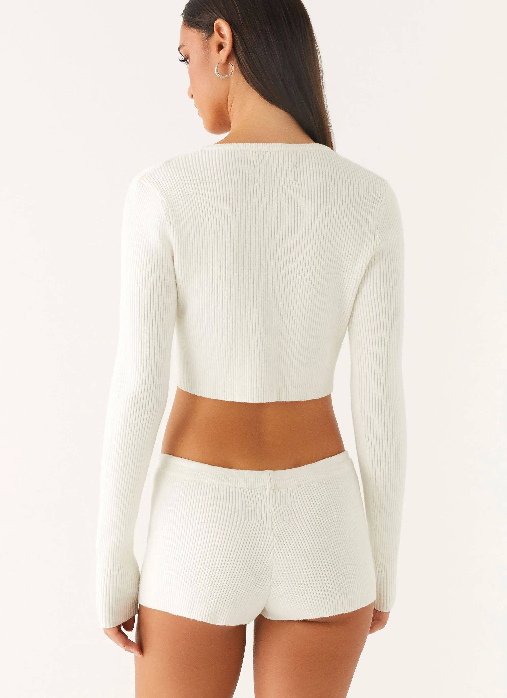 Breath Friendly Neutral Look Adria Mini Shorts - Ivory