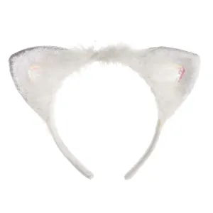Adult White Marabou Cat Ears
