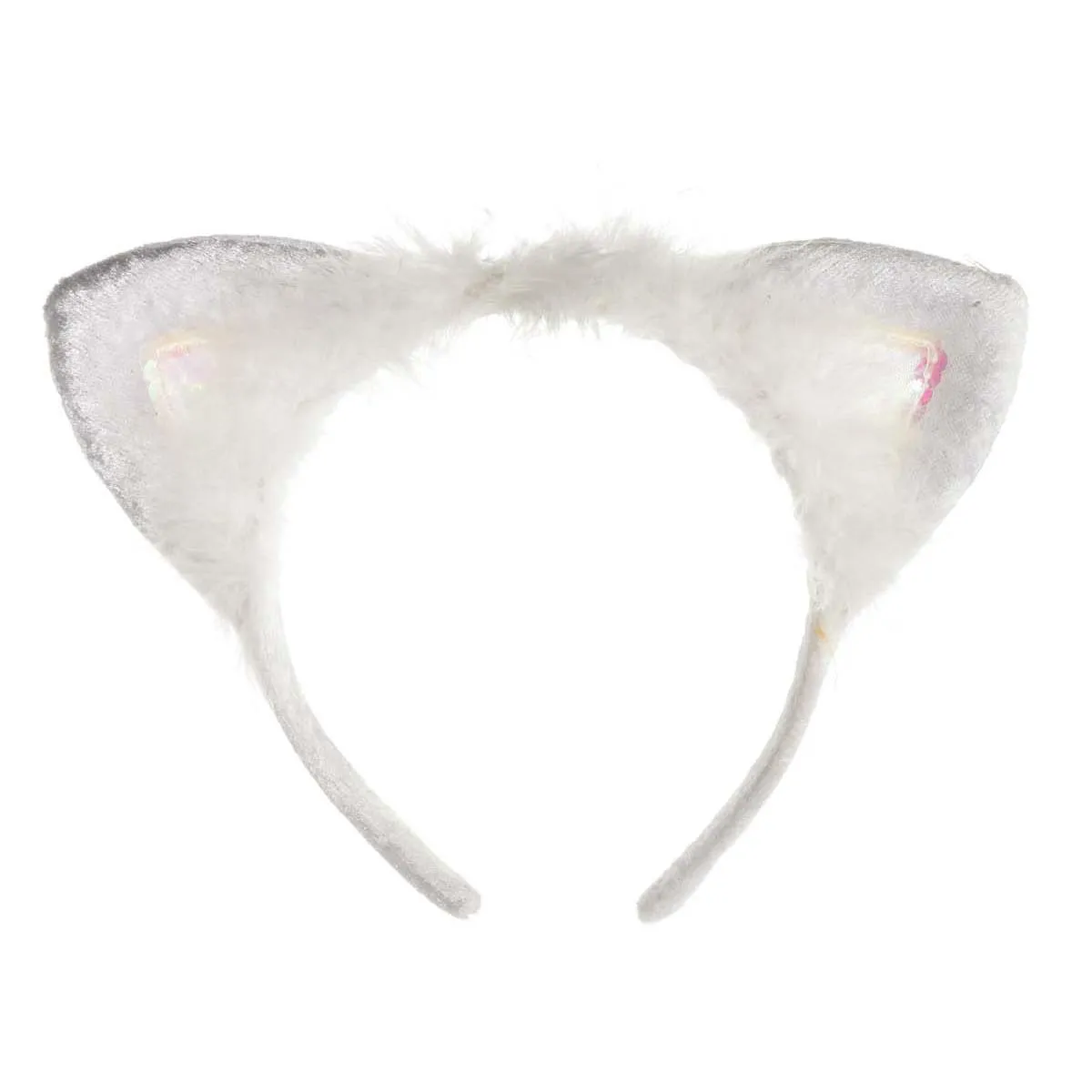 Adult White Marabou Cat Ears