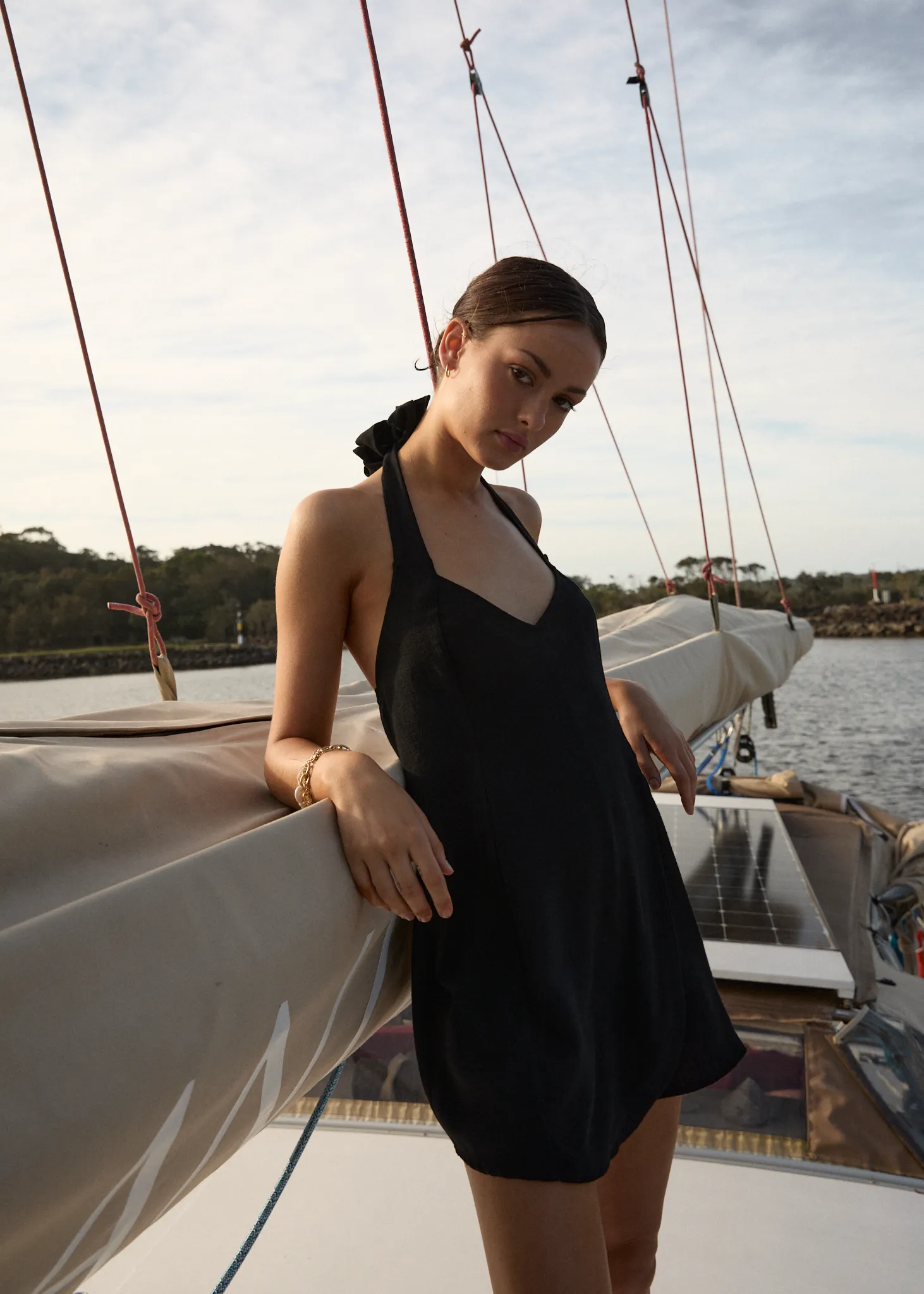 AFENDS Womens Amaya - Halter Playsuit - Black