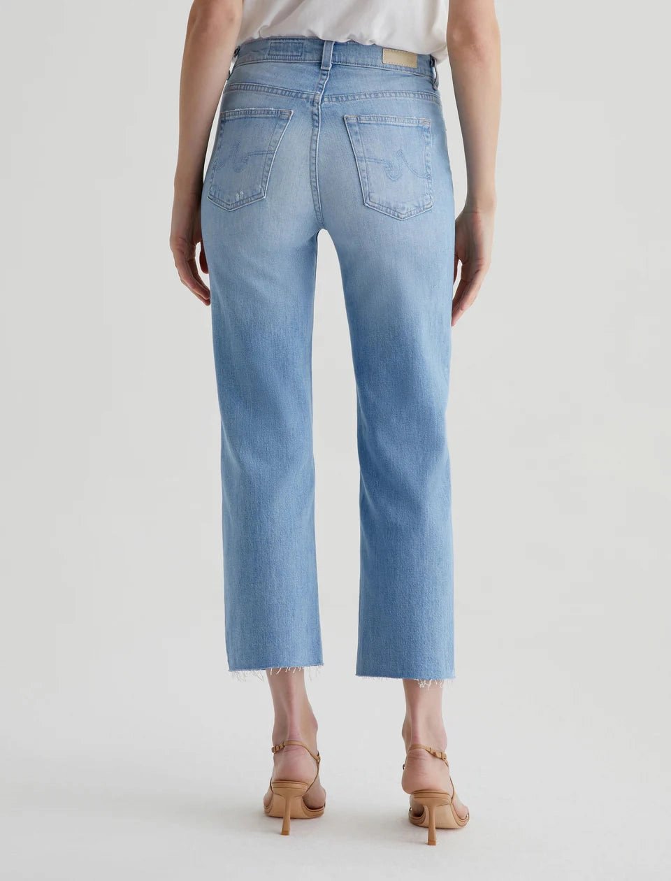 AG Brinley Mid Rise Straight Leg Crop Jeans - Dana Point Tear Resistant Denim