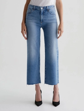 AG Saige Wide Leg Crop - 18 Years Oslo Subtle Fit AG Saige Wide Leg Crop - 18 Years Oslo Sleek Waist Picnic Style Textured