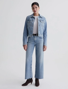 AG Saige Wide Leg Crop Jeans -Eclipsed True Classic Artist Vibe Comfy AG Saige Wide Leg Crop Jeans -Eclipsed