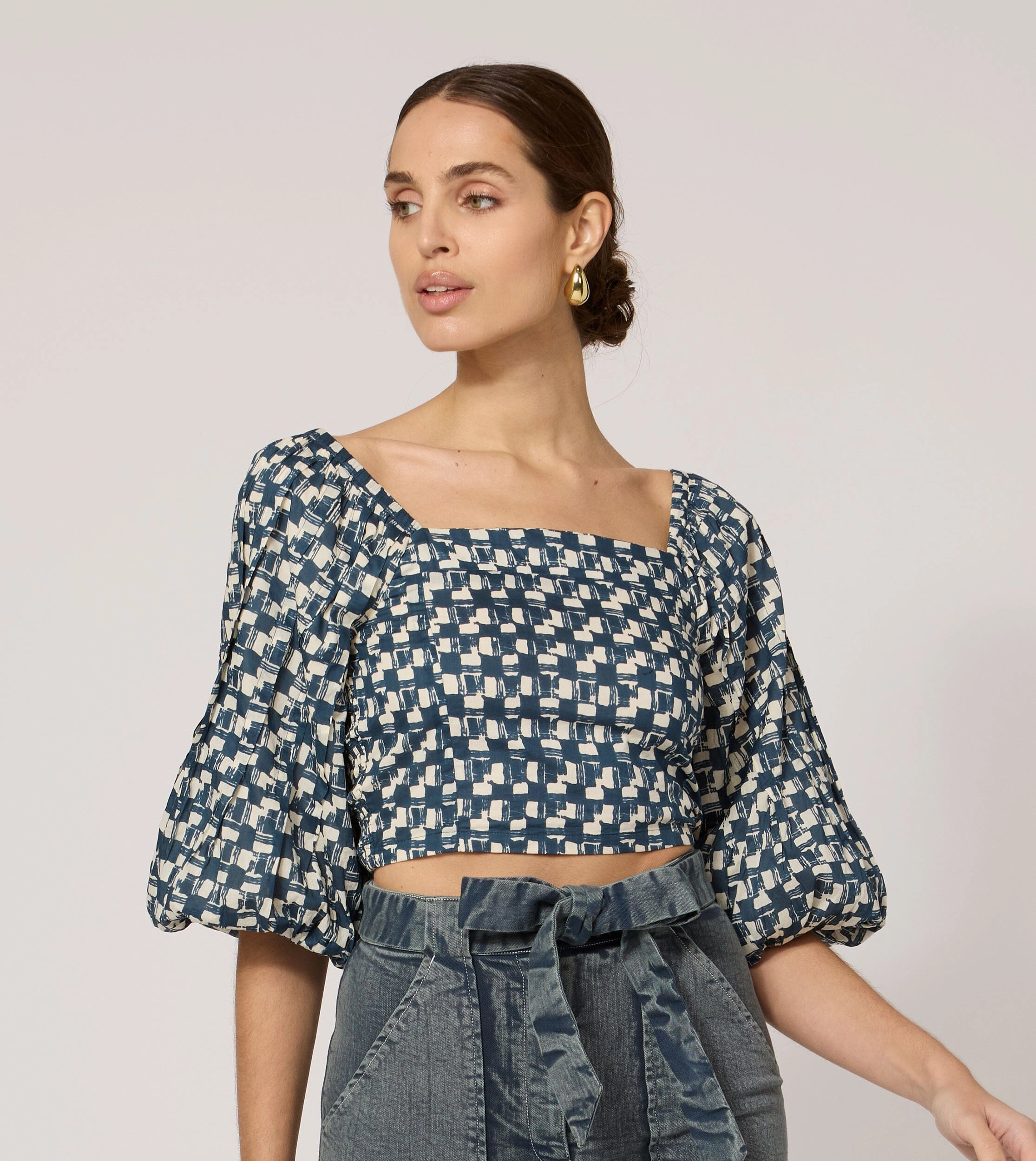 Agatha Top | Biarritz Tear Resistant Weave Reinforced Buttonholes