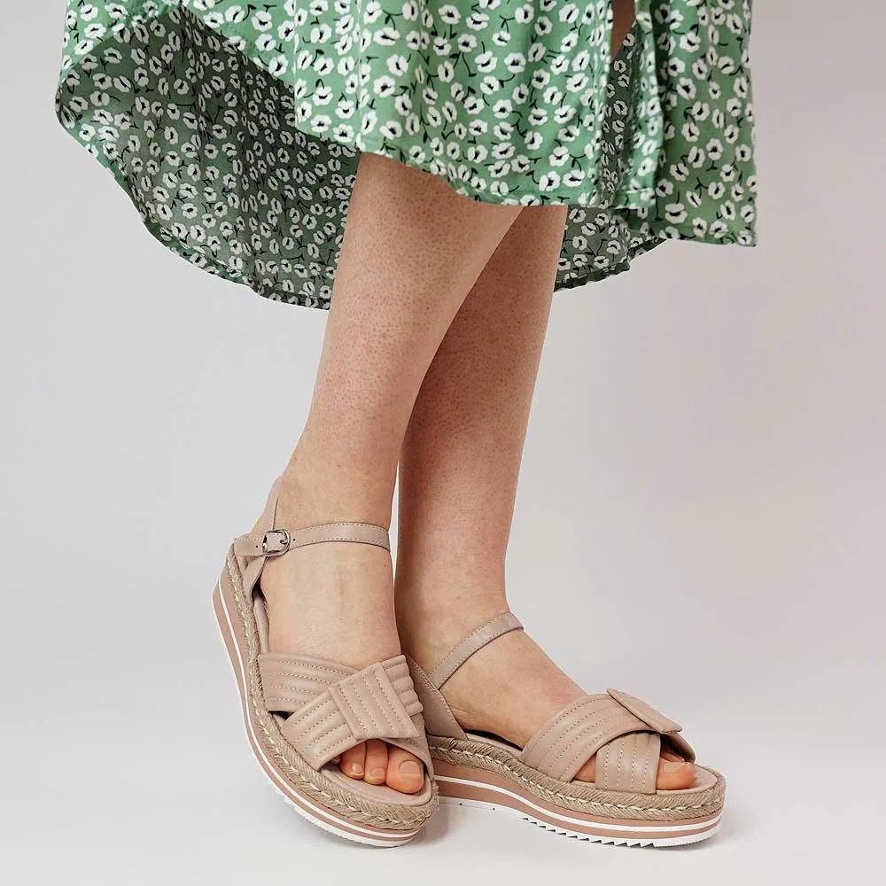Agni Nude Leather Sandals