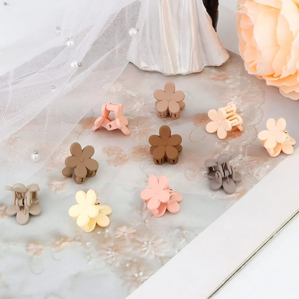 Ahoney 10Pcs Hair Claw Clips Cute 0.77" Flower Daisy Clips for Hair Decorations Strong Hold Jaw Accessories for Women