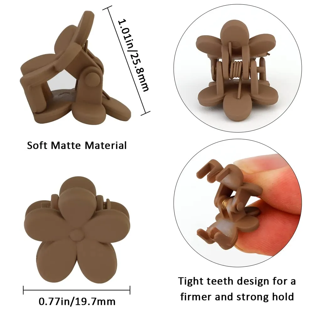 Ahoney 10Pcs Hair Claw Clips Cute 0.77" Flower Daisy Clips for Hair Decorations Strong Hold Jaw Accessories for Women
