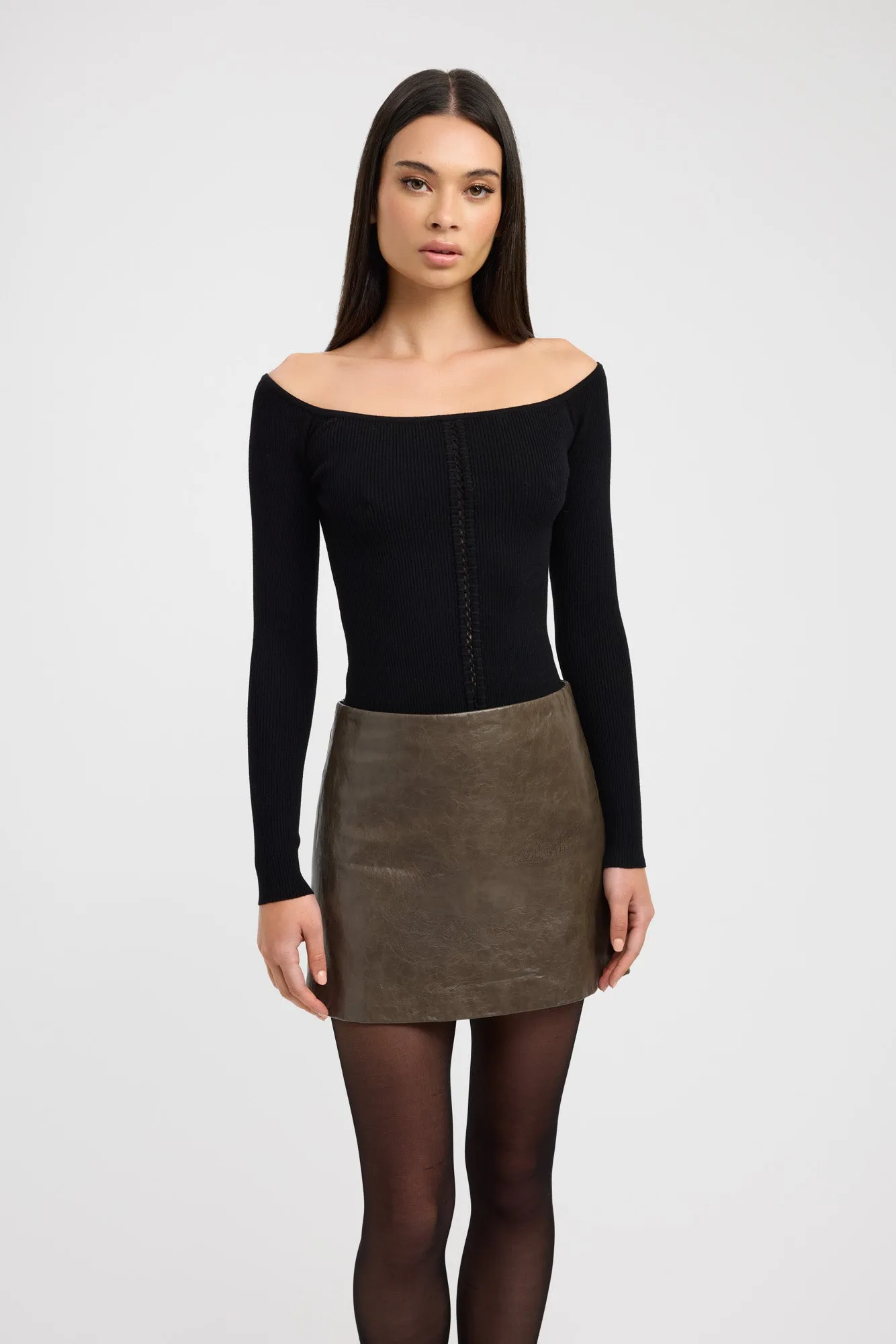 Texture Play Andes Low Rise Mini Skirt