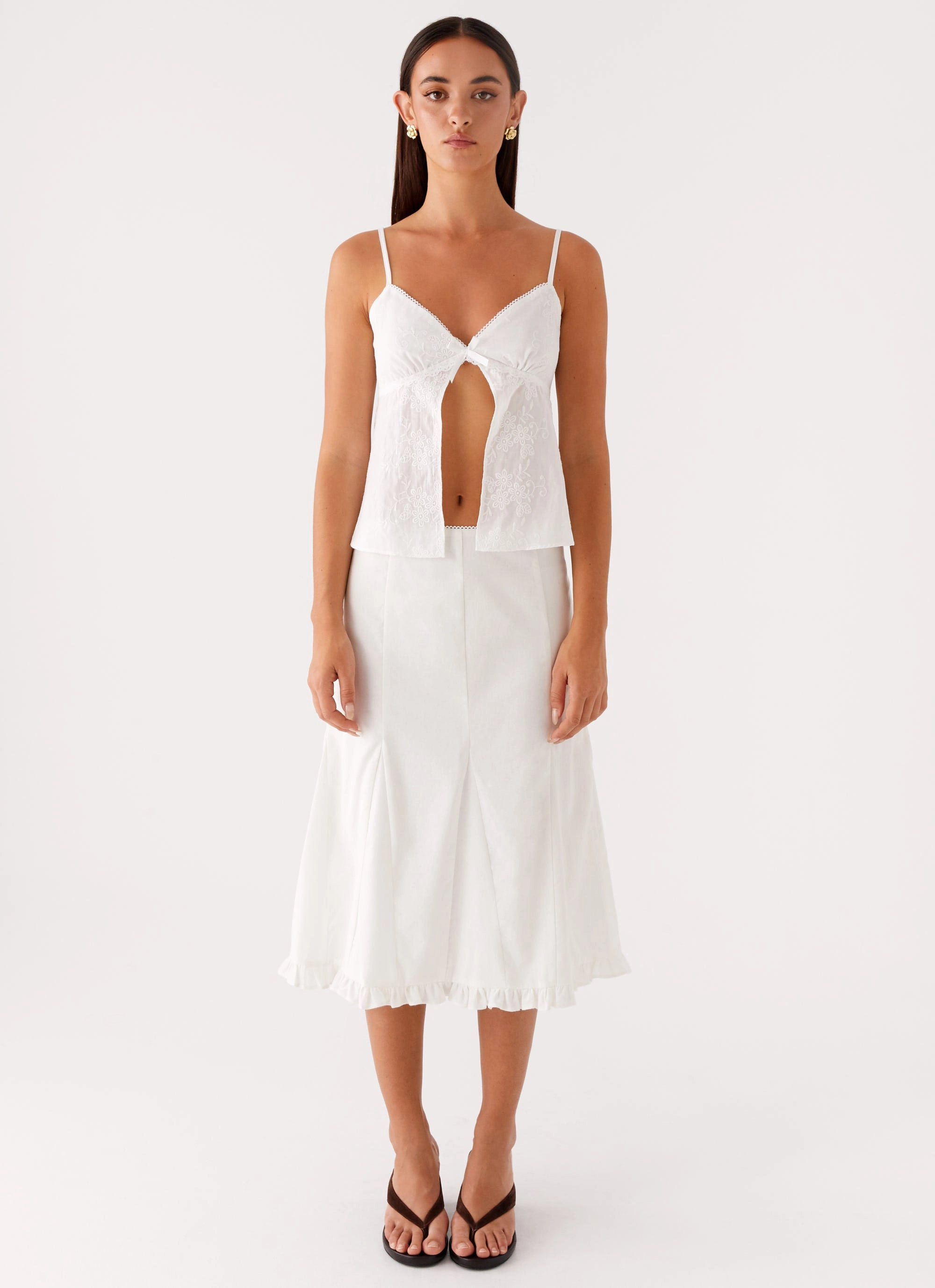 Chic Design Wear Alec Midi Skirt - White