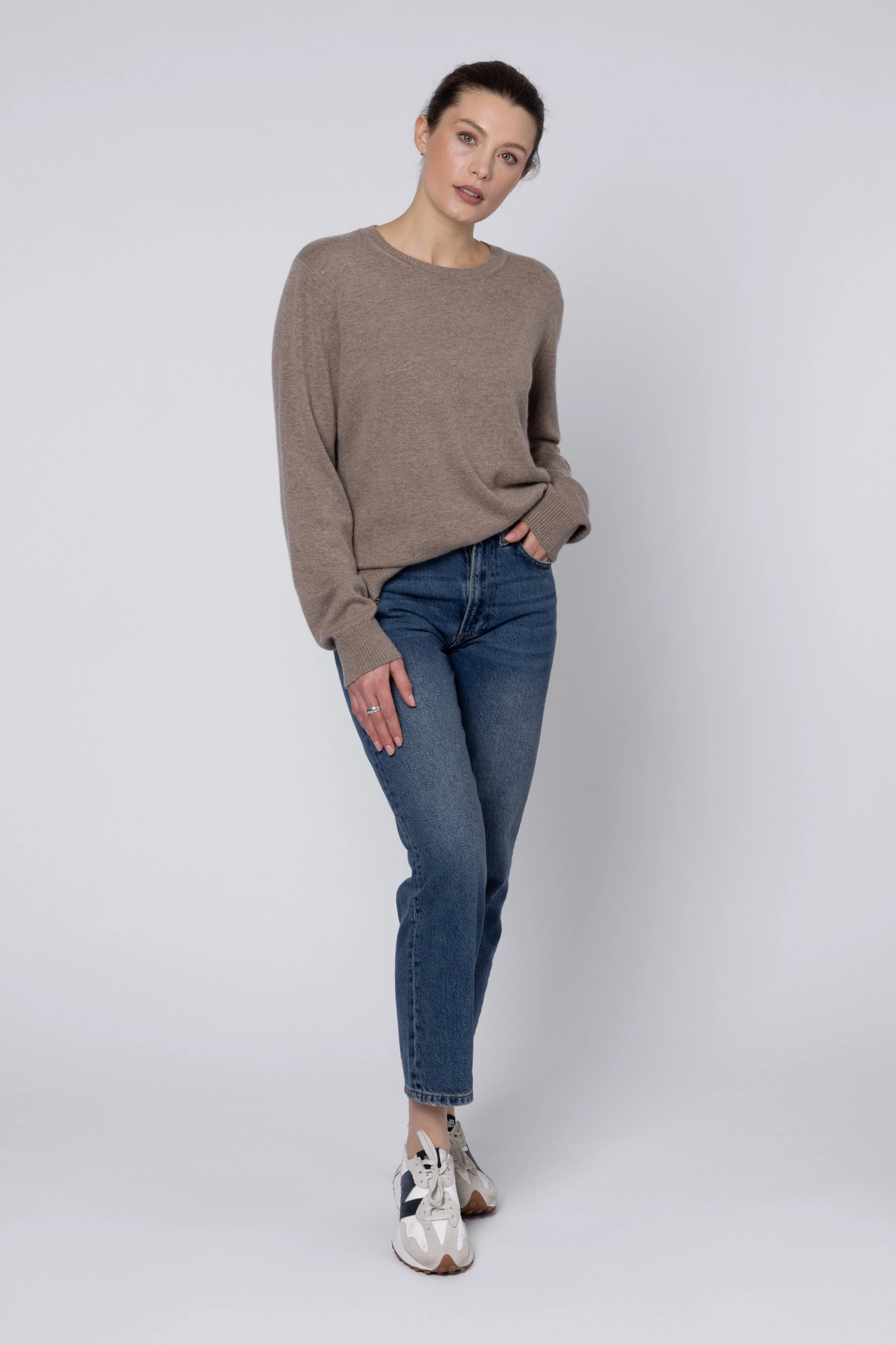 Alex Cashmere Blend Jumper (Mole)