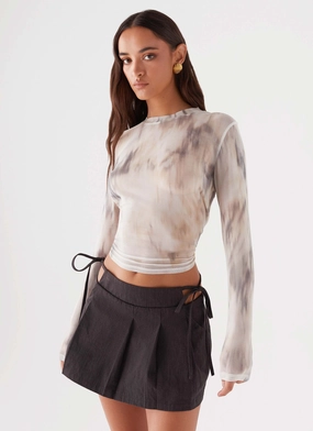 Alexie Pleated Mini Skirt - Black Active Flex Modern Utility Alexie Pleated Mini Skirt - Black