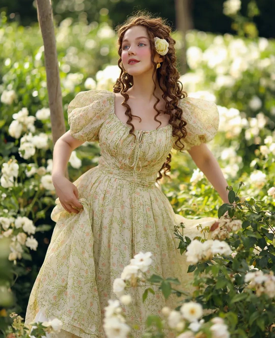 Alice 19 | Floral linen dress Reinforced Stress Points