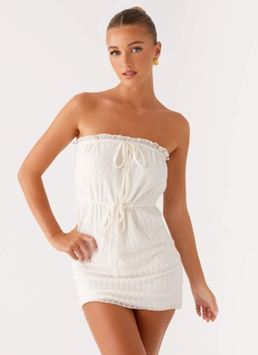Alina Mini Dress - Ivory Chic Garment Alina Mini Dress - Ivory Formal Outfit Comfortable Layering