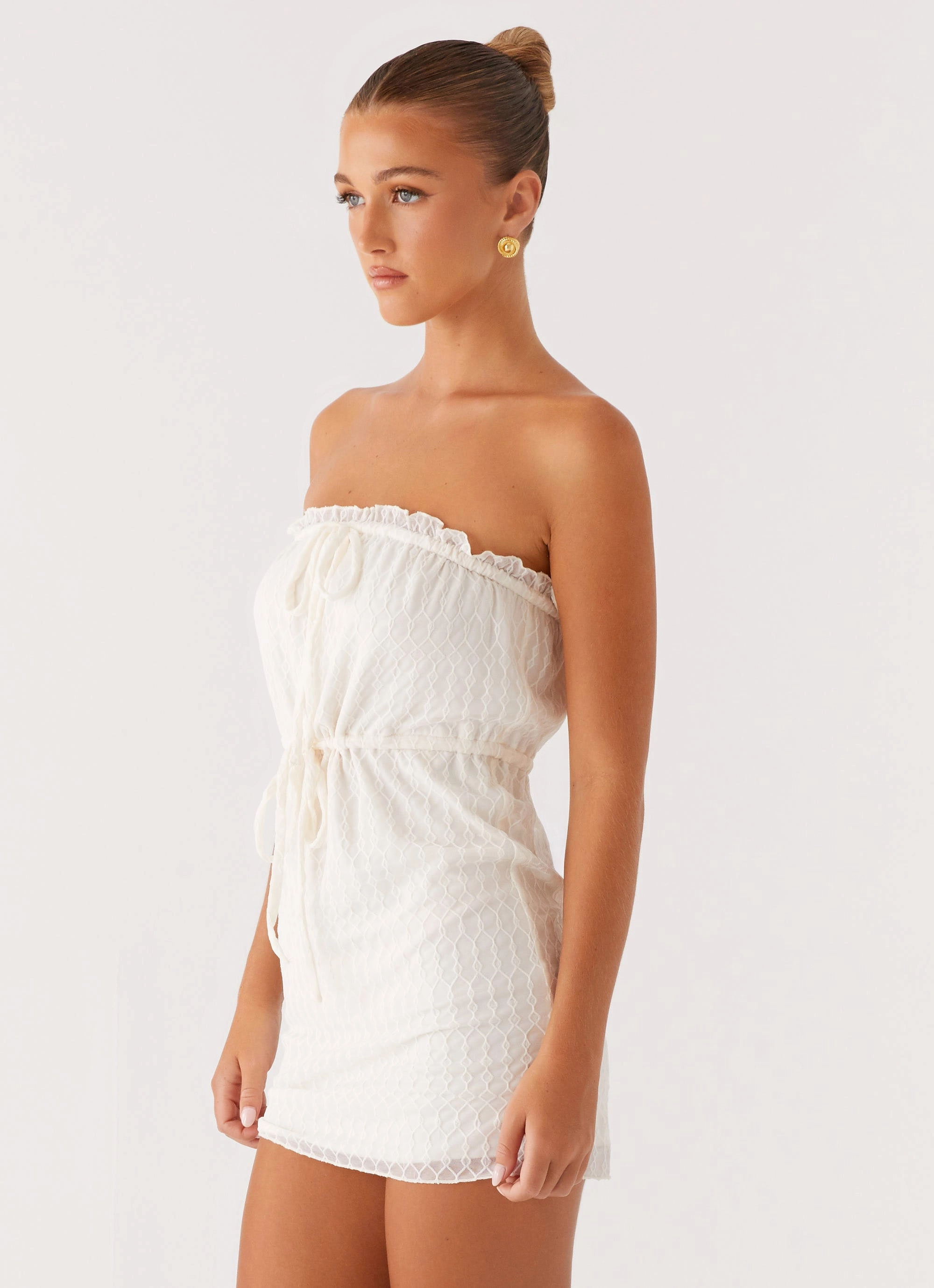 All Fit Style Lounge Vibes Alina Mini Dress - Ivory
