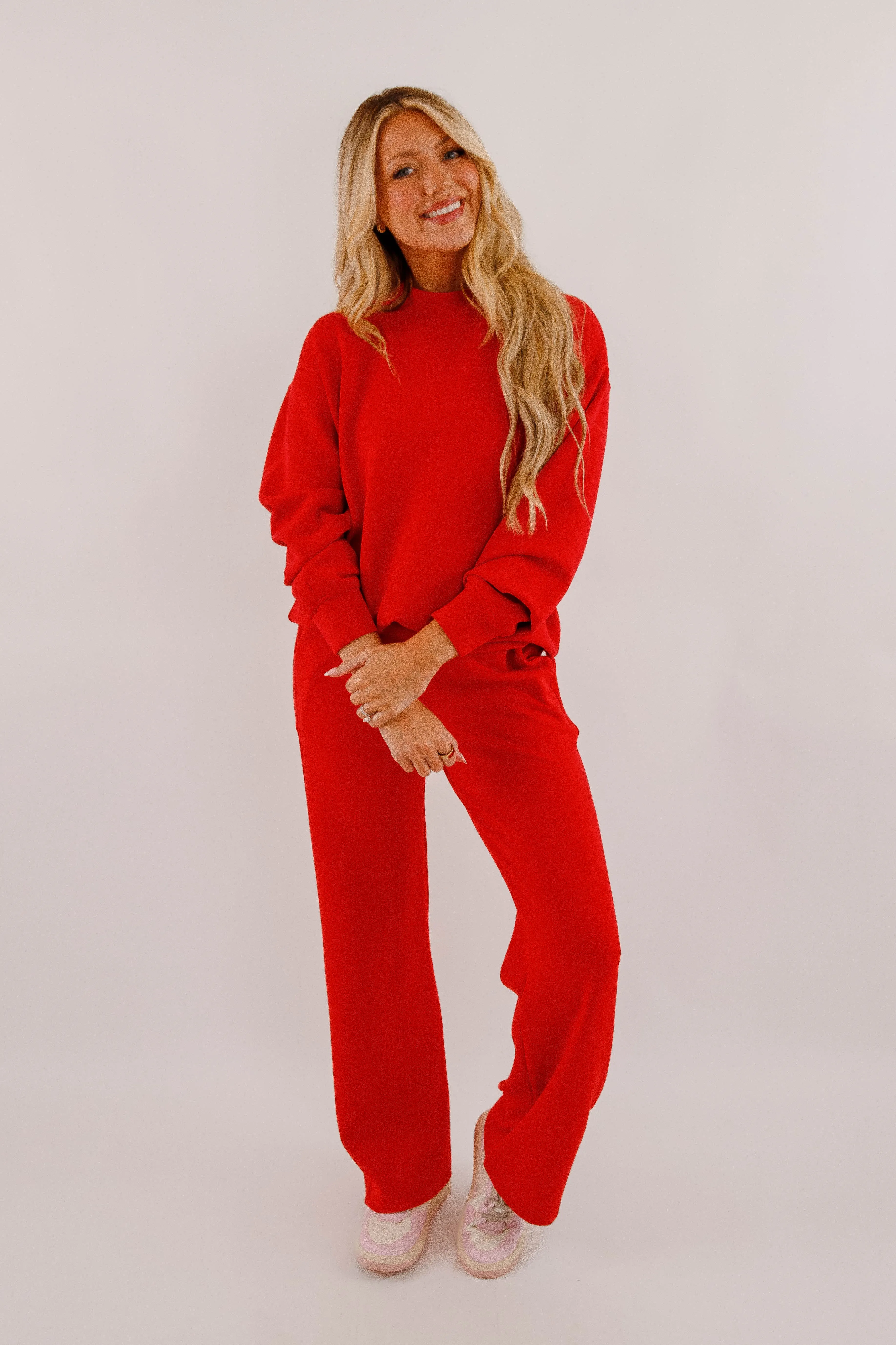 All The Energy Pants-Red HighRiseWaistband All Purpose Fit