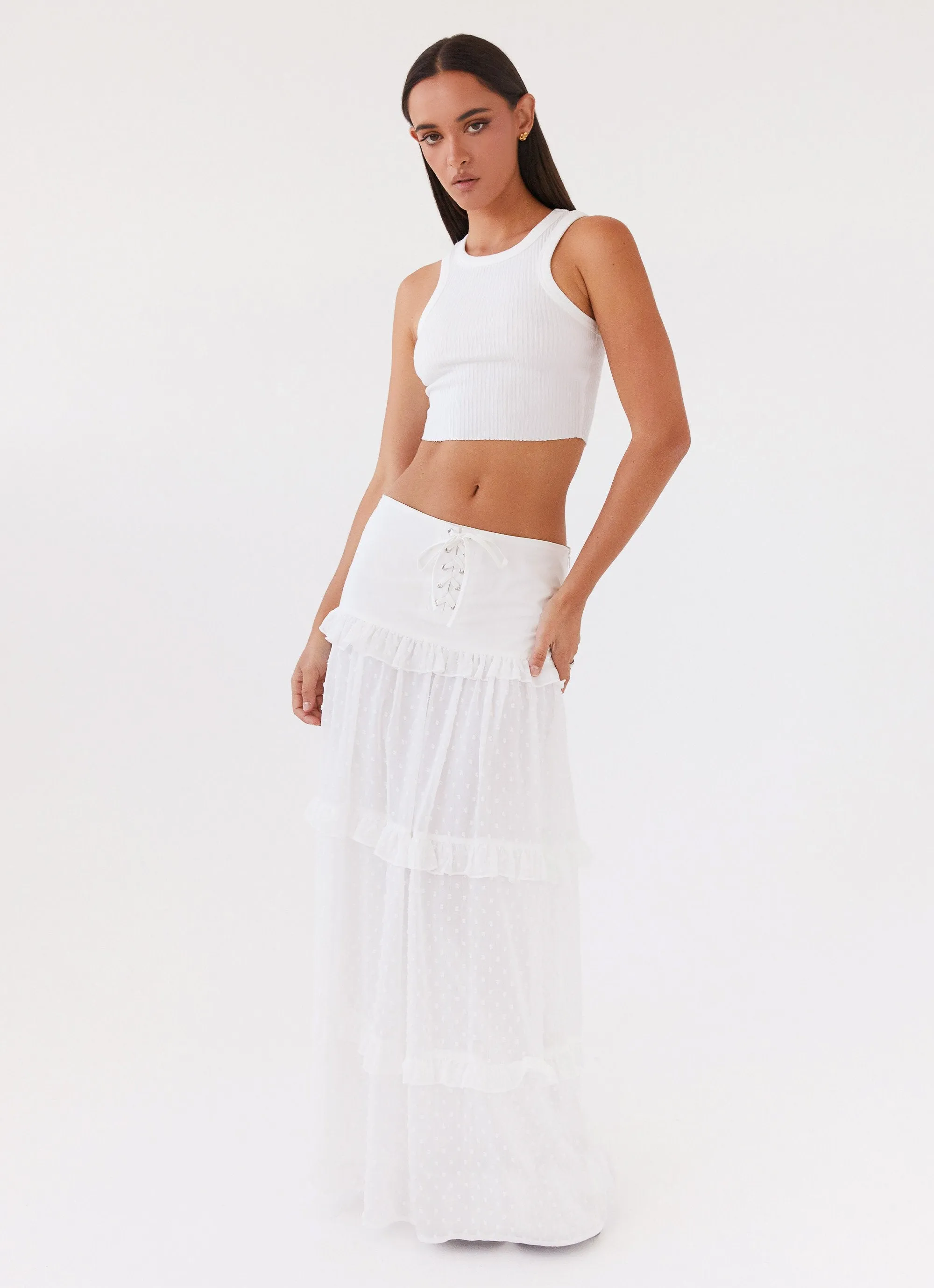 Perfect Silhouette Esmeralda Maxi Skirt - White