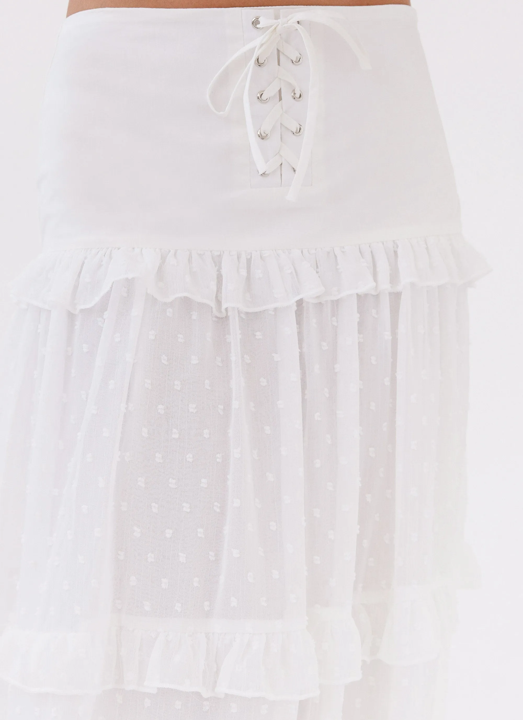 SlimFit Esmeralda Maxi Skirt - White