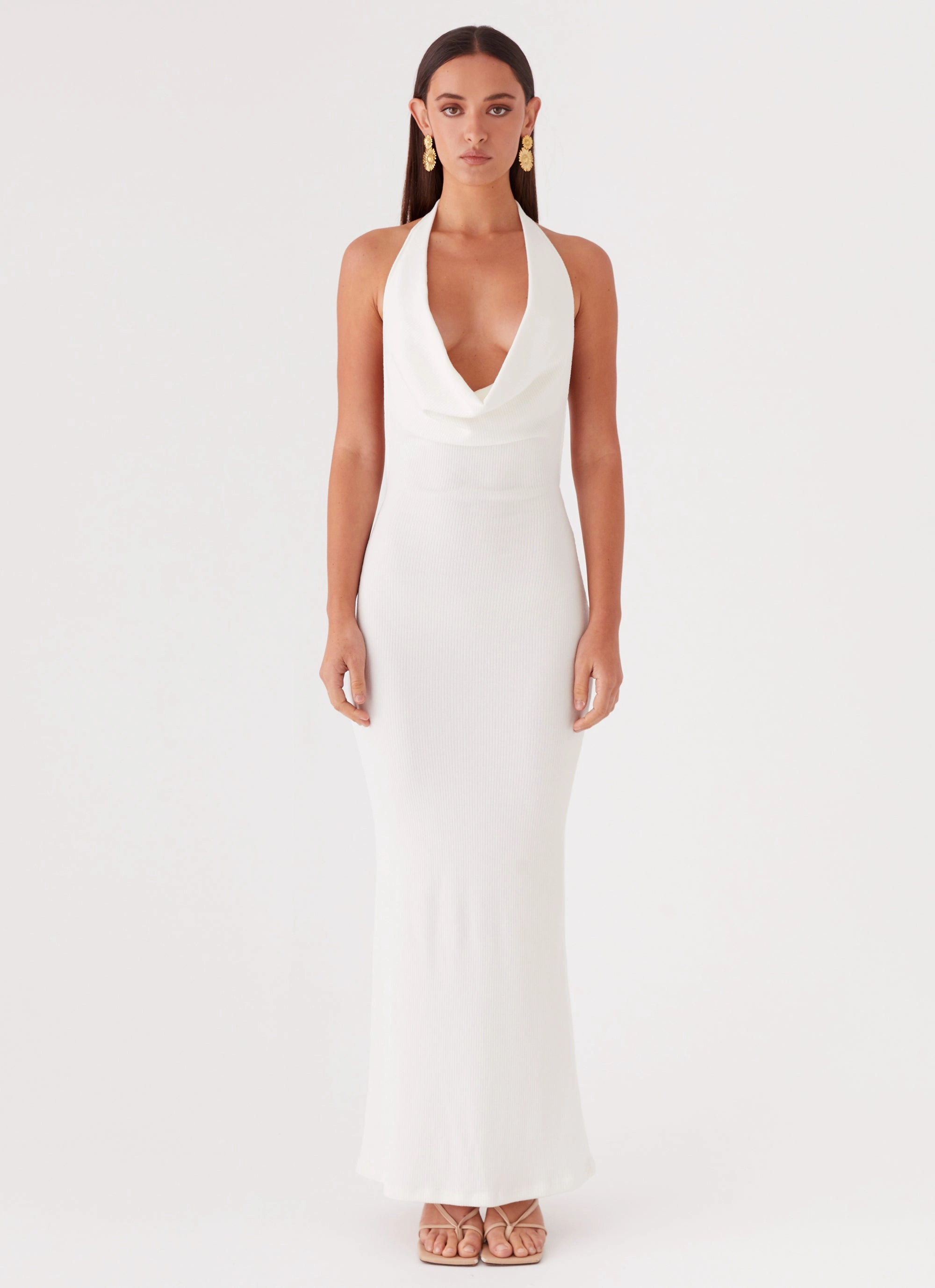 Anella Maxi Dress - White Event Safe Date Ready