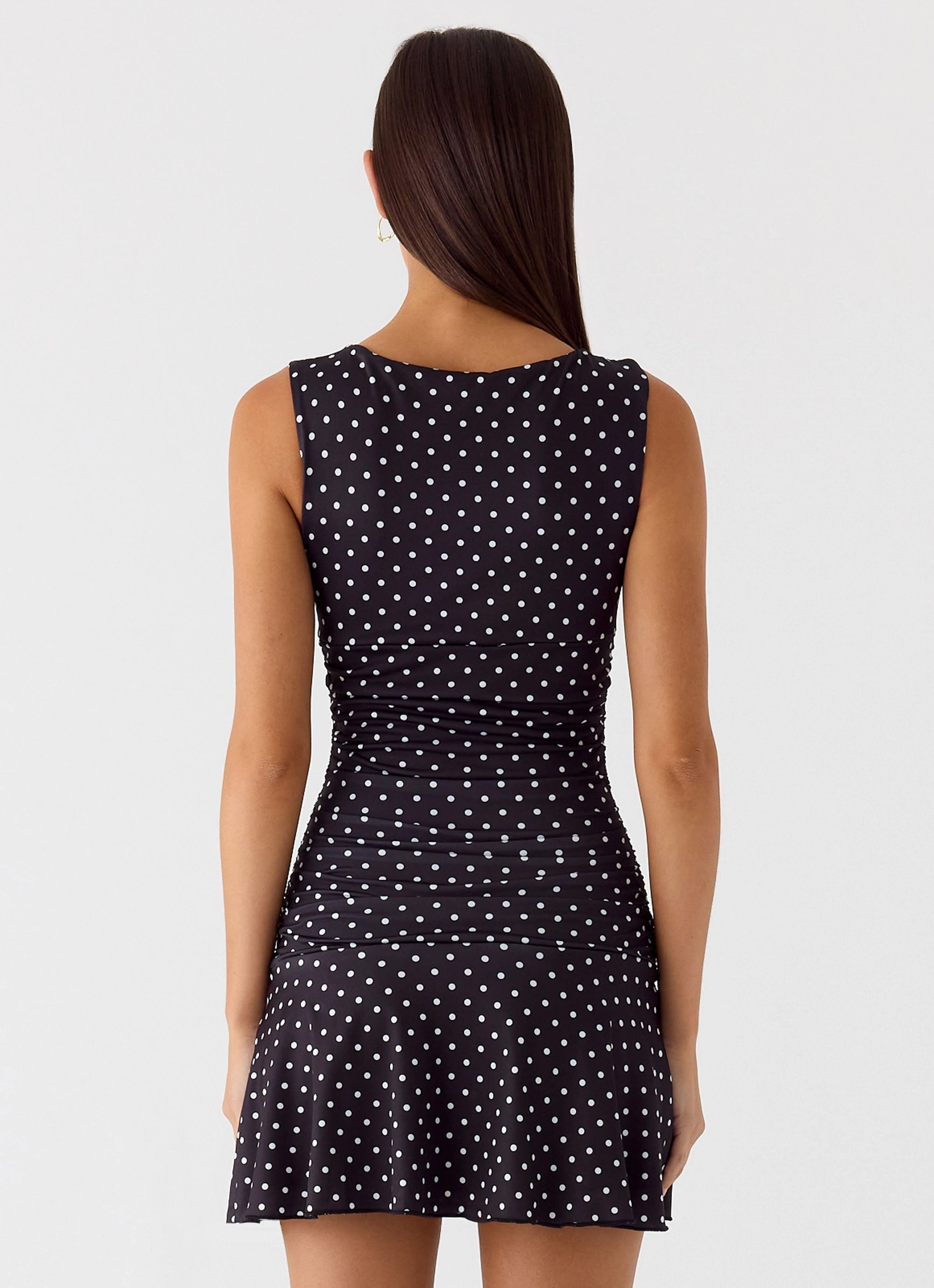 All Day Look Kelda Mini Dress - Black Polkadot Mood Outfitboard