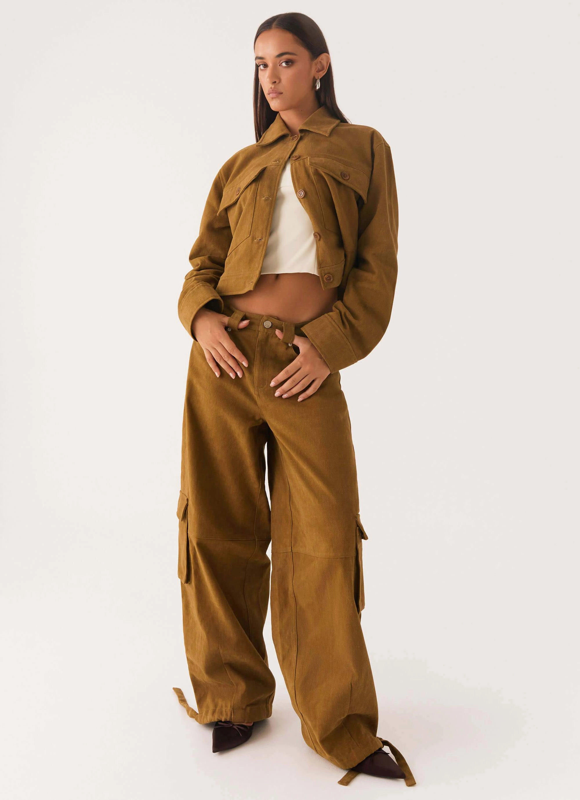 Quick Conversion Hem Back In Time Cargo Pant - Brown
