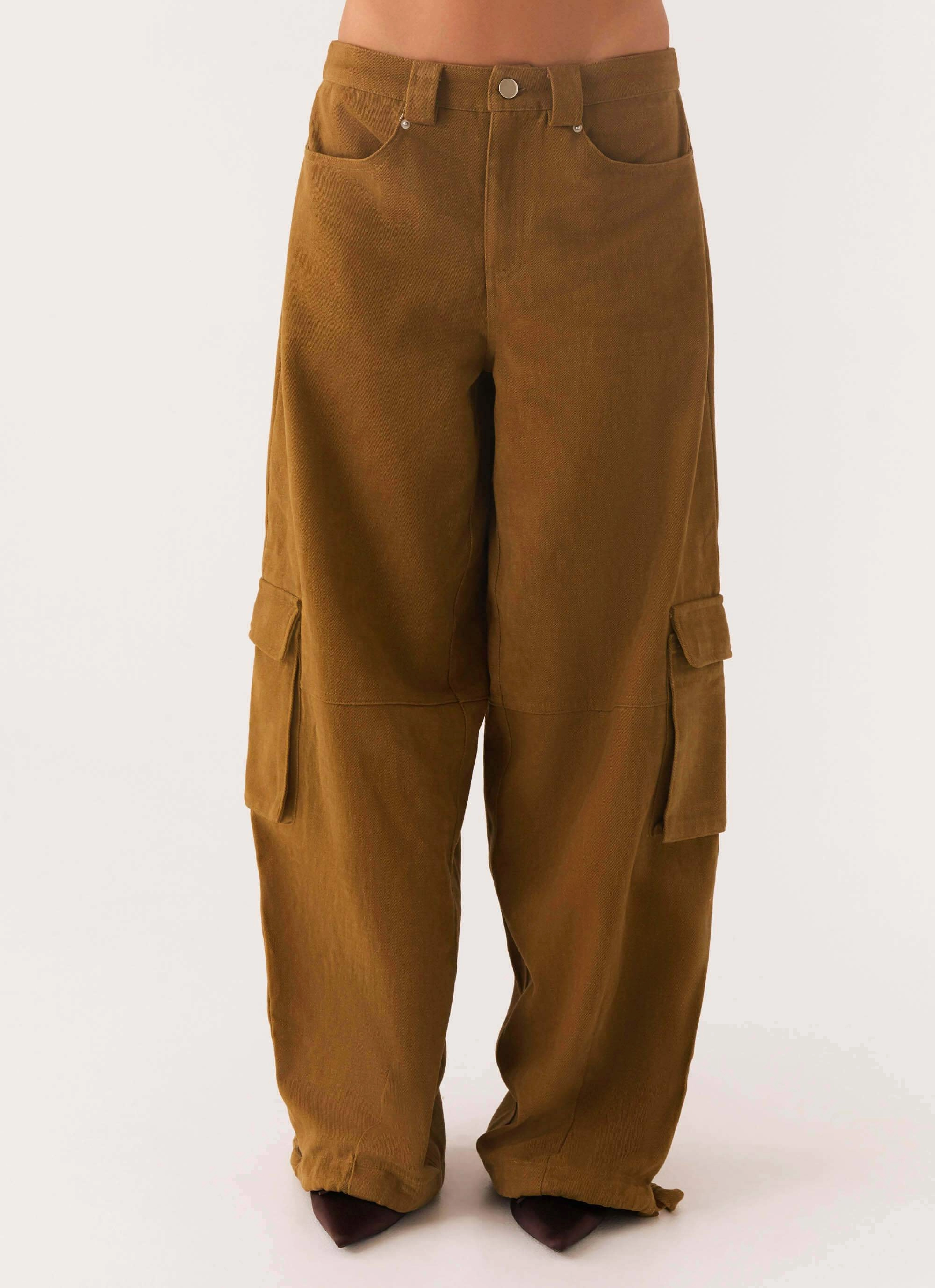 Back In Time Cargo Pant - Brown Flexible Comfort Wear
