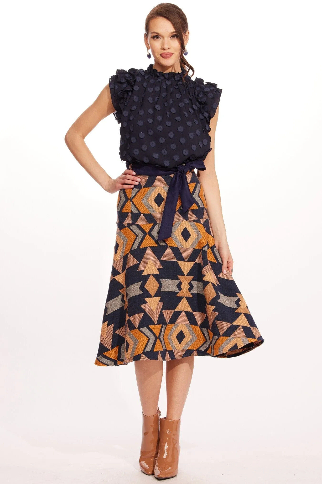 Layer Combo Structured Shape Allas Skirt ?C Polygon