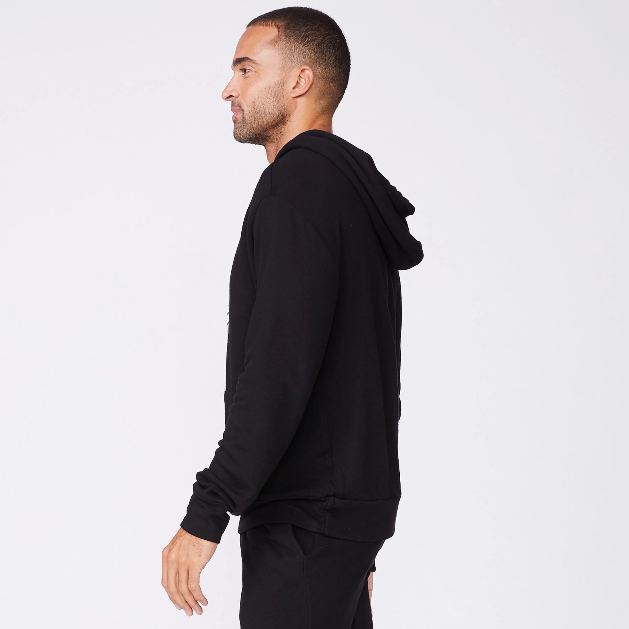 Bungee Cord Quarter Zip Hoody FasteningHood ShockAbsorbing