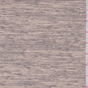 Almond/Tan/Black Static Stripe Jersey Knit Fabric
