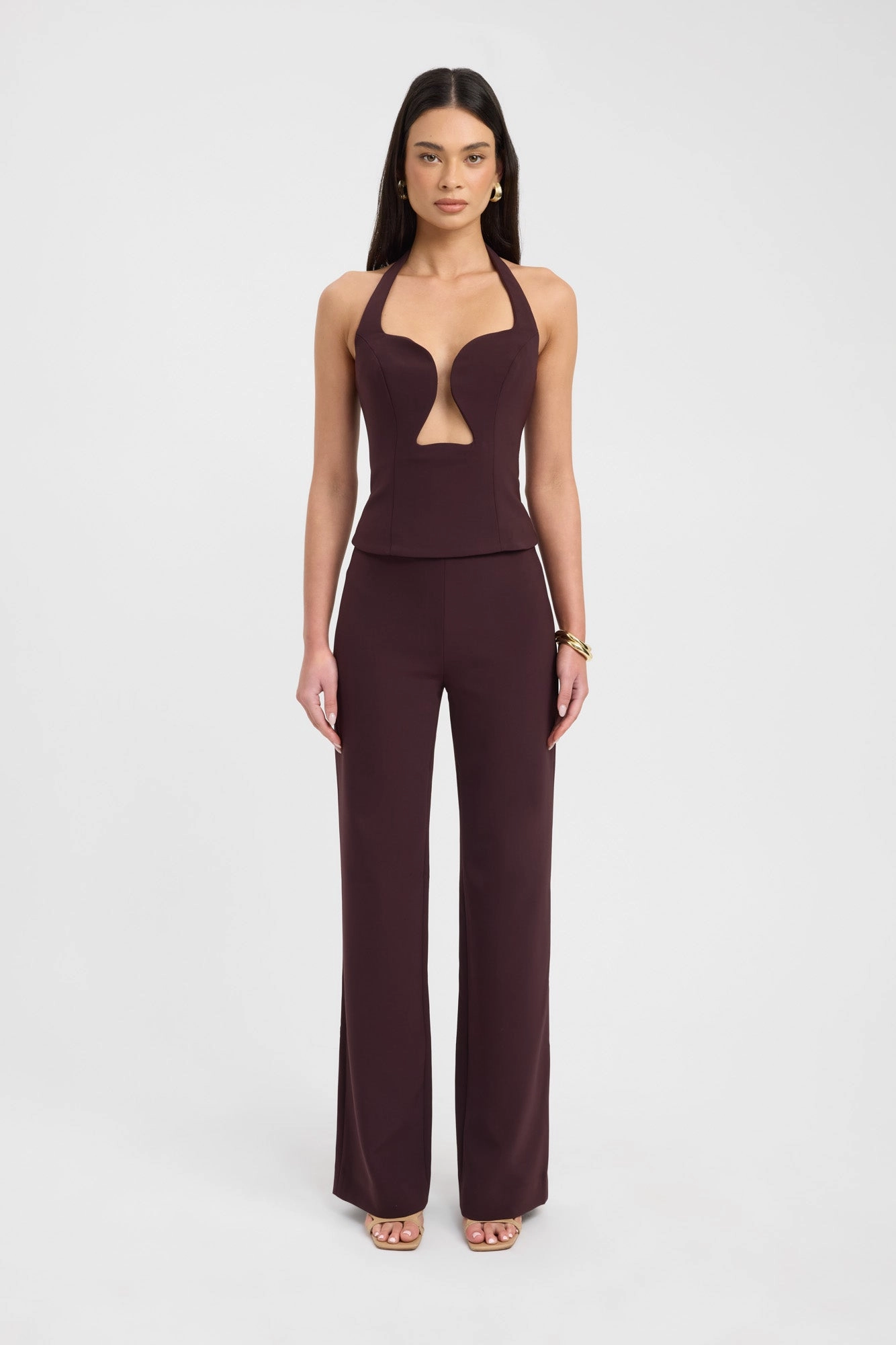 Multi Panel Construction Alto Long Flare Pants