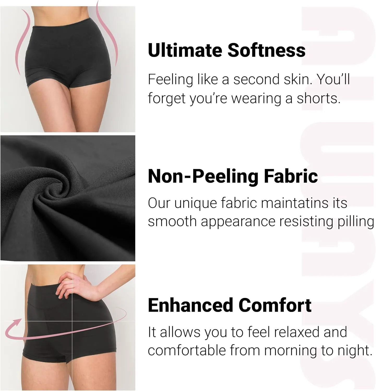 ALWAYS 3 Pack Yoga Shorts  Super Soft Slip Shorts for Women