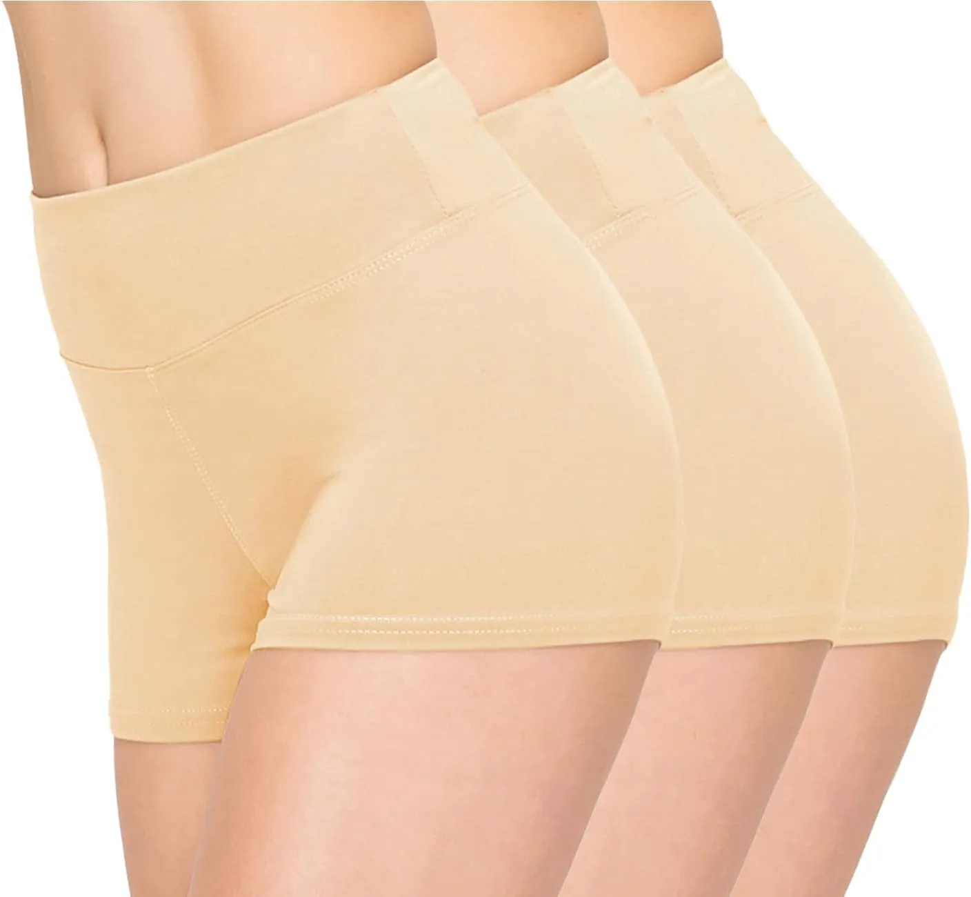 ALWAYS 3 Pack Yoga Shorts  Super Soft Slip Shorts for Women