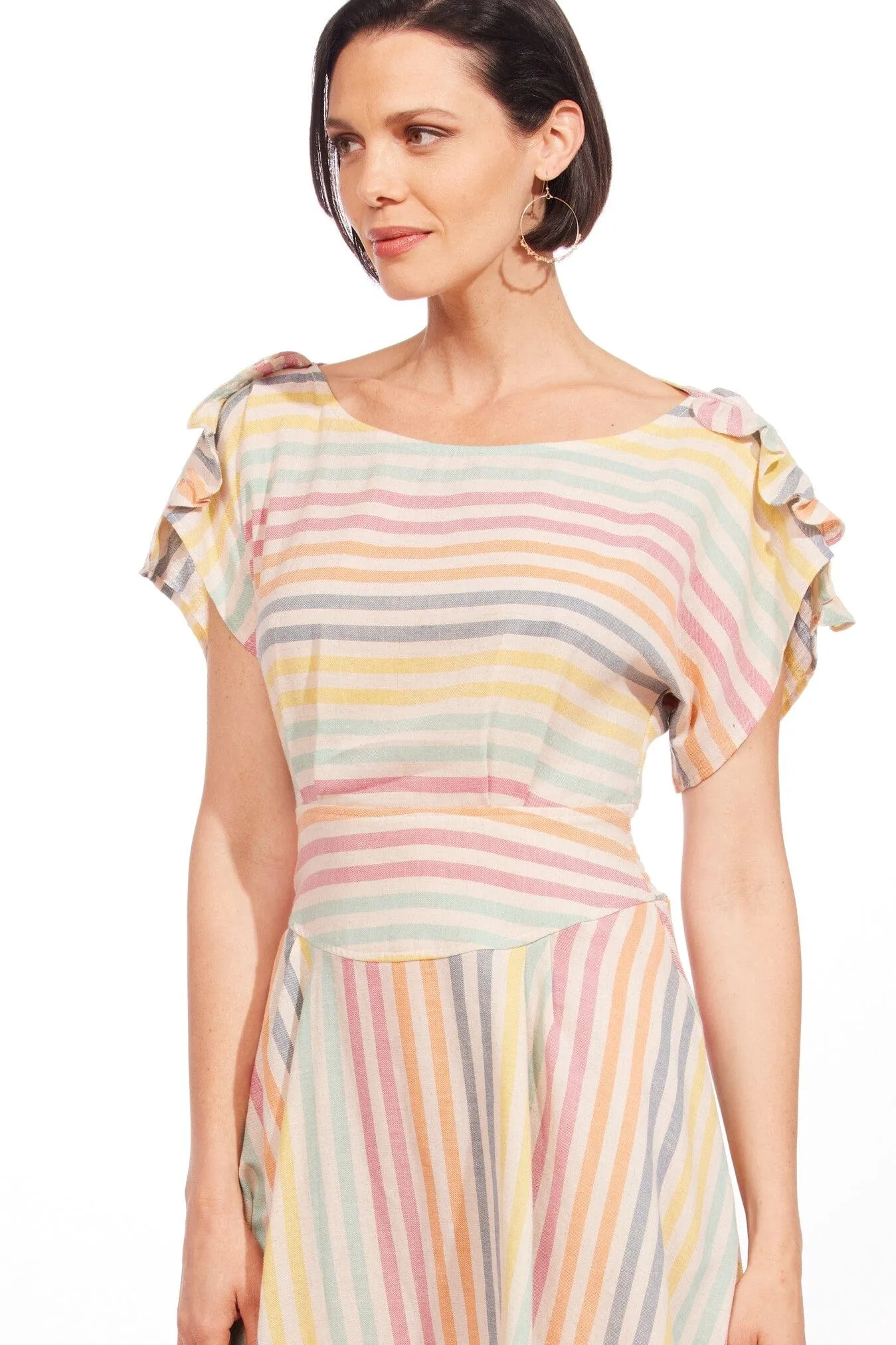 SmoothEdgeFinish Visual Balance Amara Dress - Malta Stripe