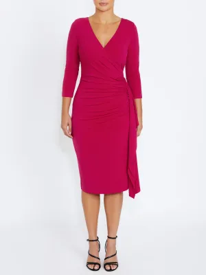 Amber Sangria Jersey Dress Evening Elegance Tailored Piece Chill Mode Amber Sangria Jersey Dress