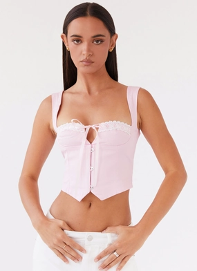 Ambretta Corset Top - Pink FlexFoamInsert FadeResistantTechnology summer look Ambretta Corset Top - Pink