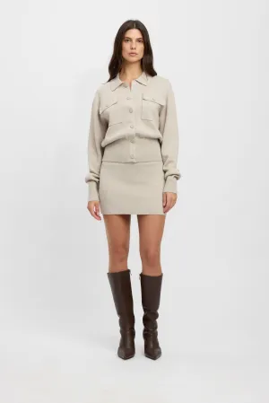 Amelia Knit Skirt Dark Tone Amelia Knit Skirt Stretch Waist No Ride Up