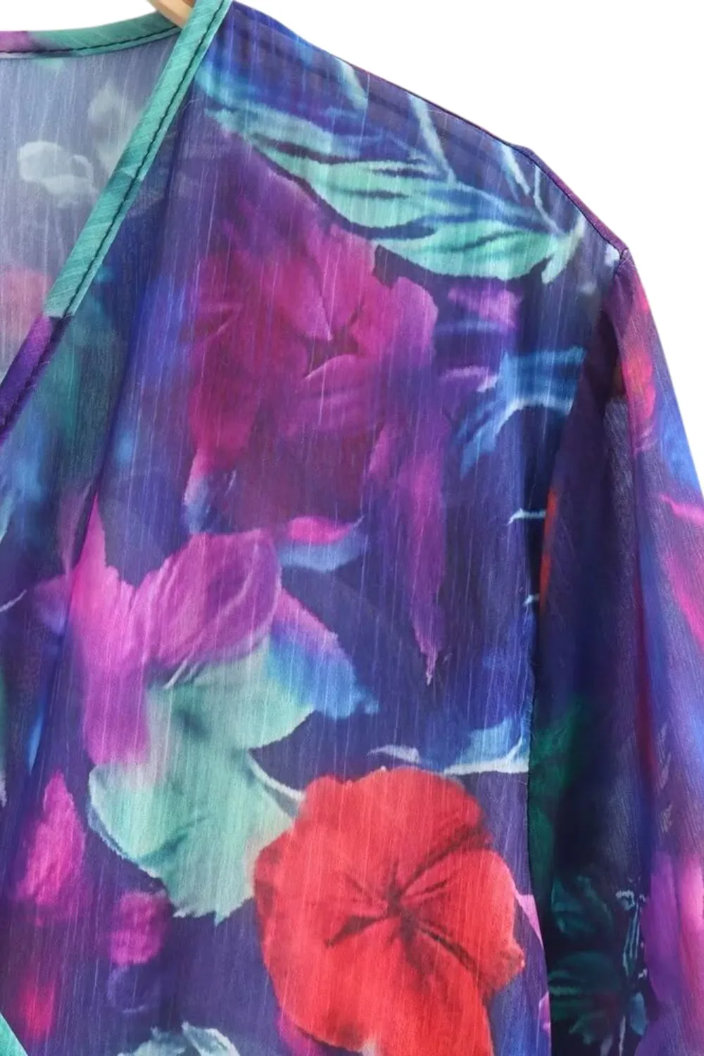 ‘Amelia’ Tropical Rainforest Print Long Sleeve Swing Dress